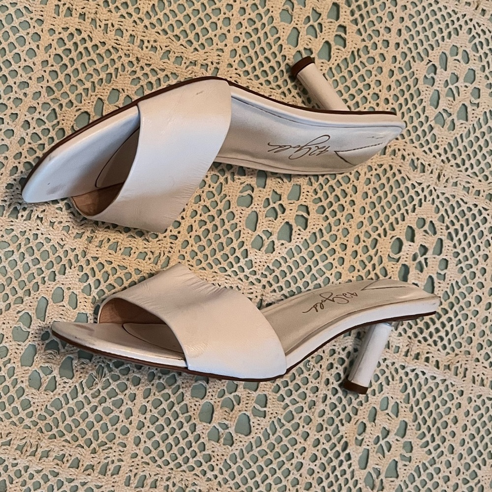 Creamy White Leather Sandals